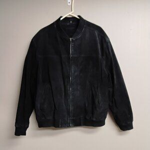 Vintage John Ashford Men's Suede Bomber Jacket Size XL #635